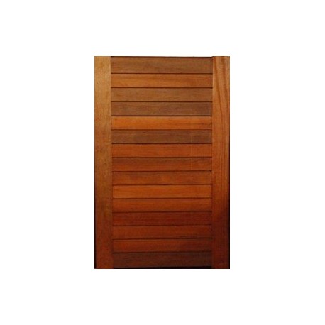 Horizontal slatted door