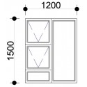 1500mm x 1200mm Top hung