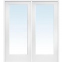 Classic Clear Glass 1-Lite Composite Double Prehung Interior French Door