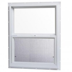 24 in. x 30 in. Single Hung Vinyl Window - White