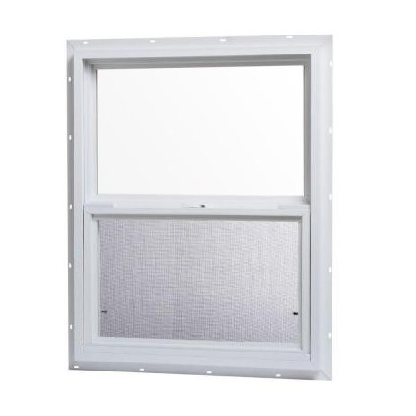 24 in. x 30 in. Single Hung Vinyl Window - White