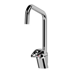 Single-lever kitchen mixer tap, chrome-plated