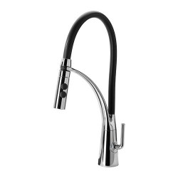 ALESKÄR Kitchen mixer tap, with handspray, chrome-plated/black