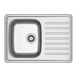 FYNDIG 1 bowl inset sink with drainer, stainless steel