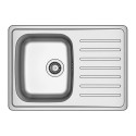 FYNDIG 1 bowl inset sink with drainer, stainless steel